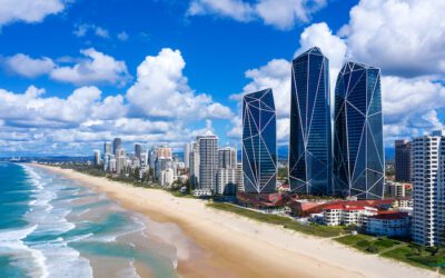 Sunny view of Broadbeach on the Gold Coast